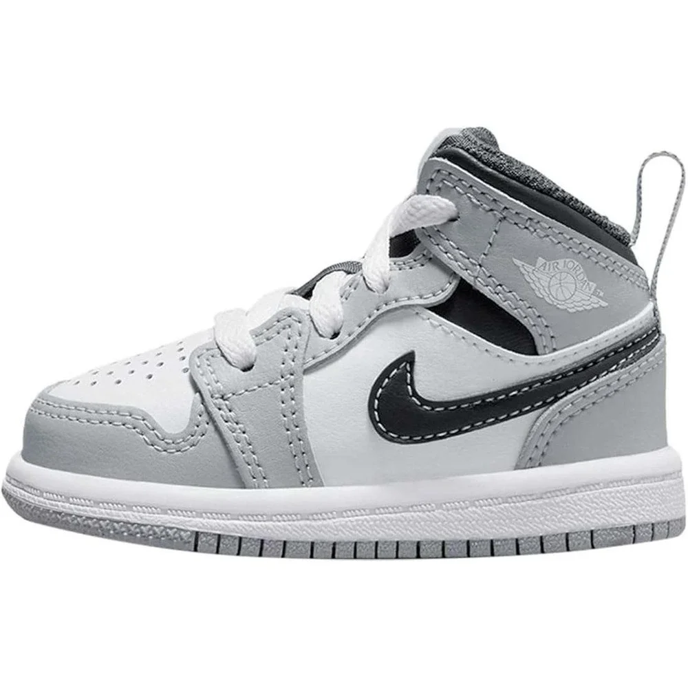 Nike Air Jordan 1 Mid SE Basketball‎ Shoes Sneakers Gray Black White Toddler